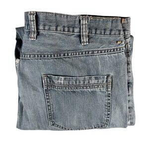 True Nation Y2K Jeans Mens 42x34 Blue Relaxed Fit Distressed Light Wash Denim